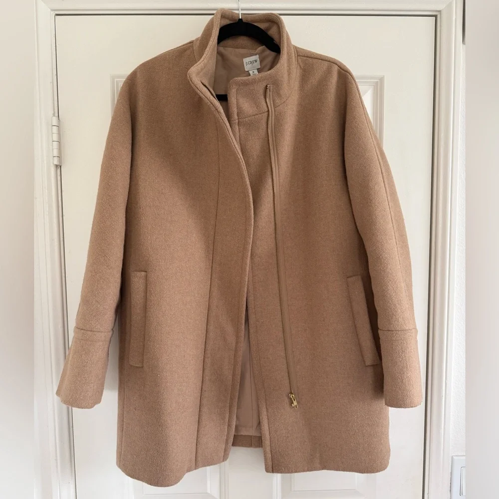 J.Crew Wool Zippered Classic Coat with Standup Collar - Picture 3 of 7